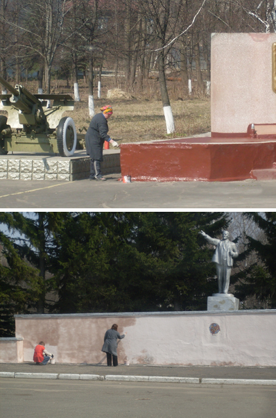 Специалистами дорожно-коммунального сервиса города Шумерли к 64-ой годовщине Дня Победы произведены работы по благоустройству Сквера Победы